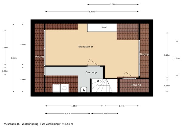 Floorplan - Vuurbaak 45, 2156 LJ Weteringbrug